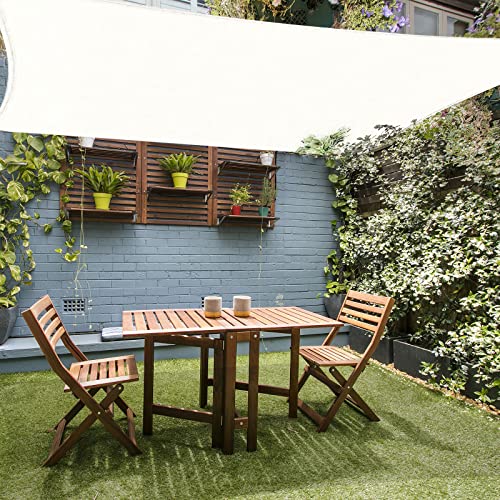 HAIKUS Sonnensegel 4x5 Meter Rechteckig weiß, UV Schutz atmungsaktiv 5x4 m HDPE Sonnenschutz für Garten Balkon und Terrasse, Weiss(4x5m) von HAIKUS
