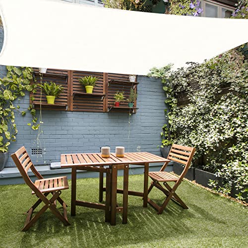 HAIKUS Sonnensegel 4x6 Meter Rechteckig weiß, 98% UV Schutz atmungsaktiv 6x4 m HDPE Sonnenschutz für Garten Balkon und Terrasse,mit Ösen und Befestigungsseile, Weiss(4x6m) von HAIKUS