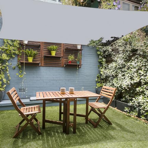 HAIKUS Sonnensegel 4x6 m Rechteckig, Premium HDPE UV Schutz Sonnenschutz Atmungsaktiv Wetterbeständig für Garten Balkon und Terrasse, inkl Befestigungsseile, Rechteck 4x6m Hellgrau von HAIKUS