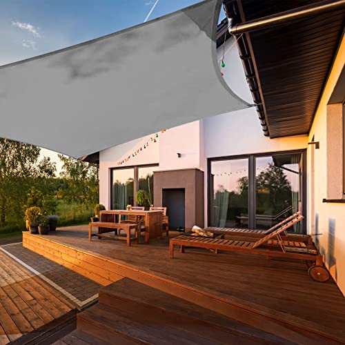 HAIKUS Sonnensegel Wasserdicht Rechteckig 3x3m Sonnenschutz Wasserabweisend Premium PES Polyester mit UV Schutz für Balkon Garten Terrasse Quadratisch Grau von HAIKUS