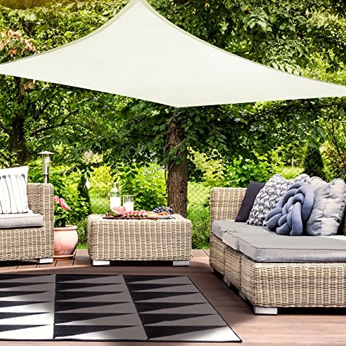 HAIKUS Sonnensegel Wasserdicht Rechteckig 3x5m Sonnenschutz Wasserabweisend Premium PES Polyester mit UV Schutz für Balkon Garten Terrasse Creme von HAIKUS