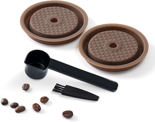 Vertuo-Line Reusable Capsule Lids, Silicone Discs for HAILASRE Reusable Coffee Capsules for Original Vertuo Pods Silicone Coffee Pod Cap, 2 Lids Vertuo-Line Reusable Capsule Lids, Silicone Discs for HAILASRE Reusable Coffee Capsules for Original Vertuo Pods Silicone Coffee Pod Cap, 2 Lids von HAILASRE