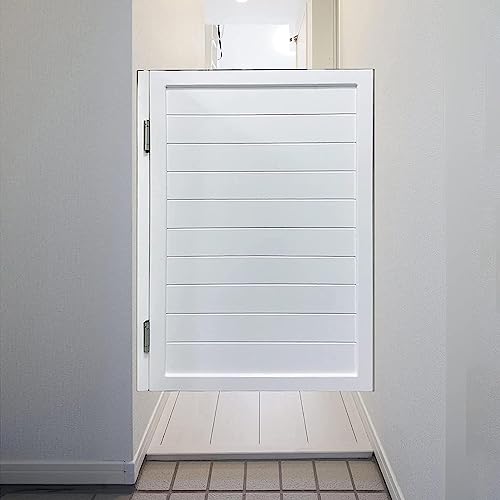 HAILM Saloon-Western-Pendeltüren mit Edelstahlscharnieren, Automatische Schließung, Massivholz Langlebig, Kleine Einzelne Cafétür, für Emporium Bar Küchentrennwand,W90xH90cm(35.43"x35.43") von HAILM