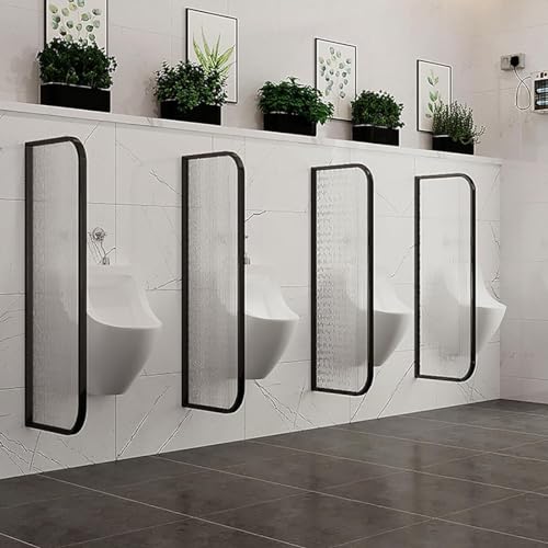 HAILM WC Urinal Trennwand, Bidet Trennwand, Toiletten Trennwand, Herren-Urinal-Sichtschutz, Raumteiler, Trennwände, Dekorative Paneel-Bildschirme, Schamwand Für Öffentliche Räume,Schwarz,40x100cm von HAILM