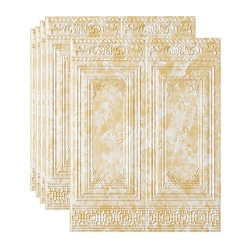 HAILM 10 Stück Wandpaneele Küche 3D Tapete Selbstklebend Wandverkleidung Aussen Paneele Wand Selbstklebend Wasserdichter Moderner Stil Aus PE-Schaum Für Wohnzimmer Schlafzimmer Wandpanele,E von HAILM