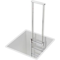 Hailo Zweihom- Einstiegshilfe versenkbar 300mm lichte Weite aus Edelstahl 1.4571 / ASTM 3169ti zur Montage am Leiterholm 40x20mm von HAILO PROFESSIONAL