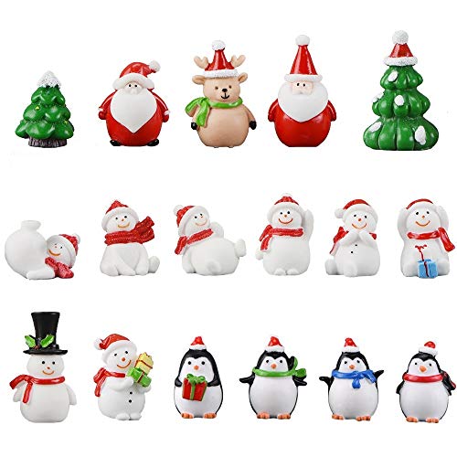 17 Stück Weihnachten Miniatur Ornamente Mini Weihnachtsdeko Figuren Klein Schneemann Pinguin Weihnachtsmann Weihnachtsbaum Weihnachtsschmuck zum Basteln Garten Kuchen Schneekugeln Tischdeko Puppenhaus 17 Stück Weihnachten Miniatur Ornamente Mini Weihnachtsdeko Figuren Klein Schneemann Pinguin Weihnachtsmann Weihnachtsbaum Weihnachtsschmuck zum Basteln Garten Kuchen Schneekugeln Tischdeko Puppenhaus von HAILUII
