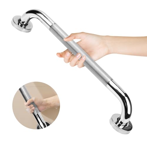 HAIMAYEE Haltegriff Bad 304 Edelstahl mit Gerändelte Fläche,Rutschfester Haltegriffe für Senioren,Duschgriff für Badewanne,WC,Badezimmer,Küche,Treppen Handlauf 40cm von HAIMAYEE