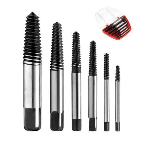 HAIMAYEE Schraubenausdreher Set Profi 6-teilig HSS Ausdreher, Schrauben Ausdrehwerkzeug, Linksdreher Set, Schraubenentferner M3-M25 von HAIMAYEE