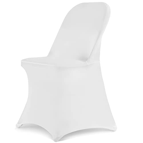 HAINARverS AONELAS Stretch Spandex Folding Chair Covers 30PCS, Universal Fitted Chair Cover Protector for Wedding, Party, Banquet, Holidays, Celebration, Decoration Elastic Chair Cover(White 30PCS) von HAINARverS