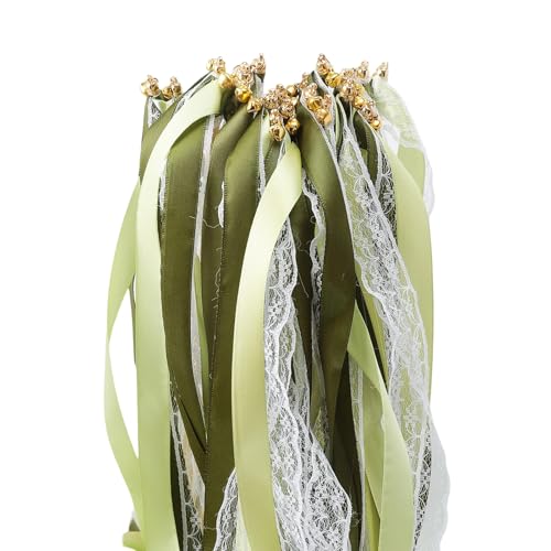 20 Stück Elegante Satinband Wand mit Glocken Zauberstab für Hochzeiten Geburtstage und Feste Anlässe Polyester Sticks 20 Stück Elegante Satinband Wand mit Glocken Zauberstab für Hochzeiten Geburtstage und Feste Anlässe Polyester Sticks von HAISENG