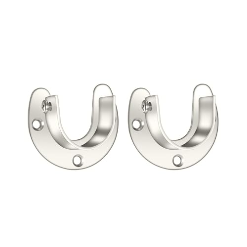 HAISENG 2pcs Heavy Duty Closet Rod Brackets Vorhangstangenhalter Garderobenhalterungsträger Für 1 1/4 Zoll Stangen Steckdose Flansche Kleiderschrank Klammer von HAISENG