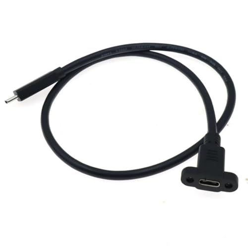 HAISENG 30-100 Cm Länge Panel USB C Verlängerungskabel Männlich Weibliche Steckeradapterlinie Für Computer Und Drucker von HAISENG