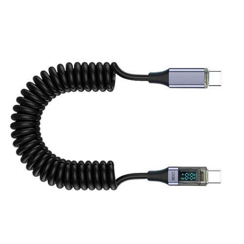 HAISENG Intelligenter Display Typ C Schnellladeskabel Mit Einer Einziehbaren Federlinie Unterstützt 100W Stromversorgung von HAISENG