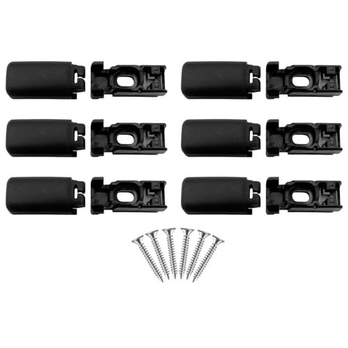 Plissee-Basis-Sets mit Schrauben für feste Fensterabdeckungen, Schatten-Klemmhalterungen und Spannschuhe, Jalousien-Basis, 6 Stück von HAISENG