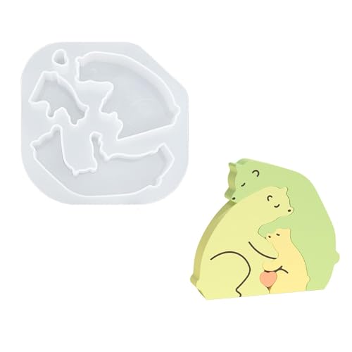 Silikonform, Gips, Tier-Zerstreustein, für handgefertigte Enthusiasten, Schreibtischdekoration, Bastelwerkzeug, einzigartige Tierfigurenform von HAISENG