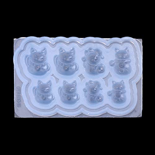 Silikonform Für Schöne Glück Katzen Figurenharzform Innovative Glücksspiele Katzen Epoxidform 8 Unterschiedliche Größe Schimmelpilze Harzschmuckform von HAISENG