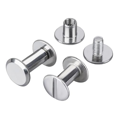 HAISHANG 20 Sets Chicago Schrauben 8mm,Buchschrauben Edelstahl Binding Schrauben Beiträge Nagel Nieten für Buchbindung, DIY Lederdekoration, Gürtelschrauben,Buchbinderei von HAISHANG