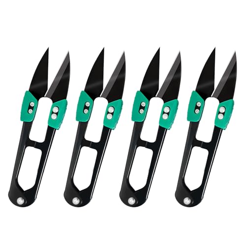 HAISHANG 4 Stück Fadenschere Scharfe Kleine Schere, Garnfadenschere Trimmschere Hanf Nähschere Schneiderschere Bonsai Schere Stickschere zum Sticken für Nähen, Basteln, Pflanzen von HAISHANG