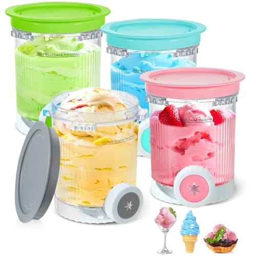 4 Stück Creami Behälter für Ninja Swirl CREAMi NC701EU 480ML BPA-Frei und Spülmaschinenfest Becher kompatibel mit Ninja Creami Swirl Behälter, für Ninja Swirl Eismaschine Zubehör 4 Stück Creami Behälter für Ninja Swirl CREAMi NC701EU 480ML BPA-Frei und Spülmaschinenfest Becher kompatibel mit Ninja Creami Swirl Behälter, für Ninja Swirl Eismaschine Zubehör von HAIWILL