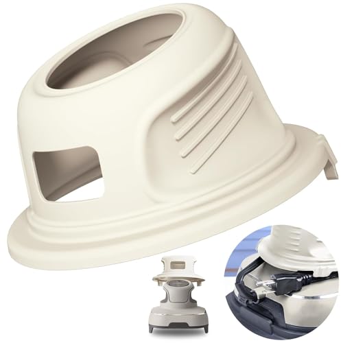 Heißluftfritteuse Silikon Schutzhülle und Kabel Organizer für Ninja CRISPi FN101EU Air Fryer Gehäuseschutz Kabelaufwicklung Hitzeschutz Silikon Hülle für Ninja Crispi Air Fryer Zubehör (Beige) von HAIWILL