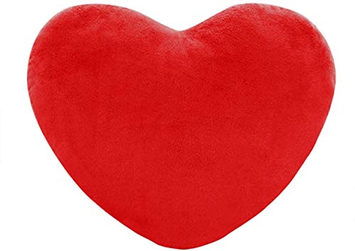 HAIWILL Plüsch-Kissen in Herz-Form Rot, 40 * 40CM Herzkissen Kuschelkissen Plüsch Dekokissen Herzform für Kinder, Mädchen, Sofa, Schlafzimmer, Autos, Home Decor von HAIWILL