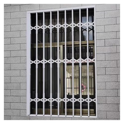 Diebstahlsicheres Fenstergitter, Robuste Klappbare Fenstersicherheitsgitter, Anpassbares Einbruchssicheres Schiebefenstergitter Für Wohnungen/Garagen(50x210cm/20x82.5in) von HAIXHX