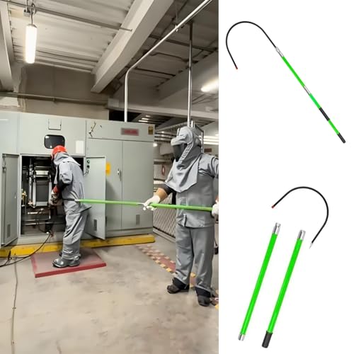 Elektriker-Haken Mit Isolierung Zum Schutz Vor Stromschlägen, Hochspannungs-Isolierstangen Aus Glasfaser, Grüne Abnehmbare Notfallstangen Für Kraftwerke(3m/9.8ft) von HAIXHX
