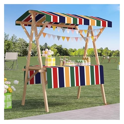 Großer Verkaufsstand Mit Tisch Und Überdachung, Abnehmbarer Und Zusammenklappbarer Verkaufsstand Für Bauernmärkte, Klappbarer Verkaufsständer Für Handwerksausstellungen Und Campusaktivitäten(Colorful, von HAIXHX