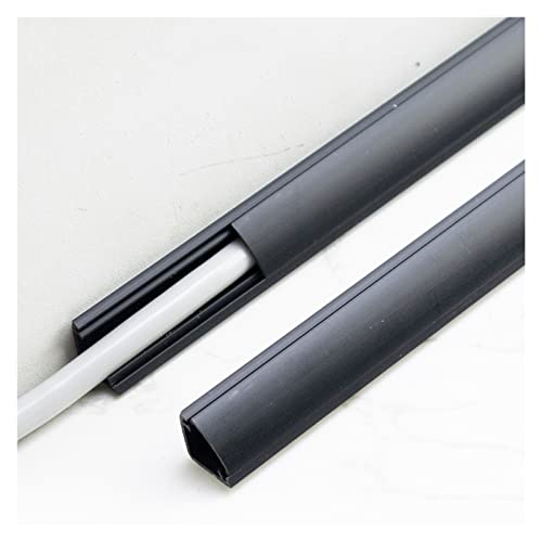 HAIXHX Kabelkanal Dreieckiger fächerförmiger Eckdrahtkanal, PVC-Wand-Eck-Drahtabdeckung selbstklebend zum Verstecken von TV-Kabeln/Computerkabeln (Color : Black, Size : 24x24mm/0.94x0.94in) von HAIXHX