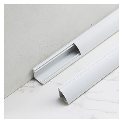 HAIXHX Kabelkanal Dreieckiger fächerförmiger Eckdrahtkanal, PVC-Wand-Eck-Drahtabdeckung selbstklebend zum Verstecken von TV-Kabeln/Computerkabeln (Color : White, Size : 14x14mm/0.55x0.55in) von HAIXHX