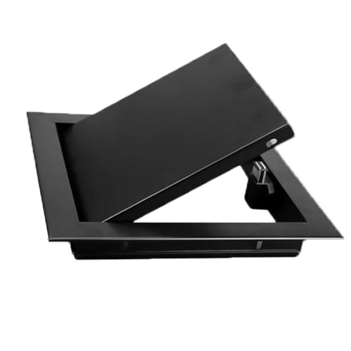 HAIXHX Metall Revisionstür für Trockenbau, Magnetische zugangsklappe 100x100 150x150, Anpassbare Wandlochabdeckung für Elektroinstallationen inkl. Schrauben, Click to Open(Black,400x400mm) von HAIXHX