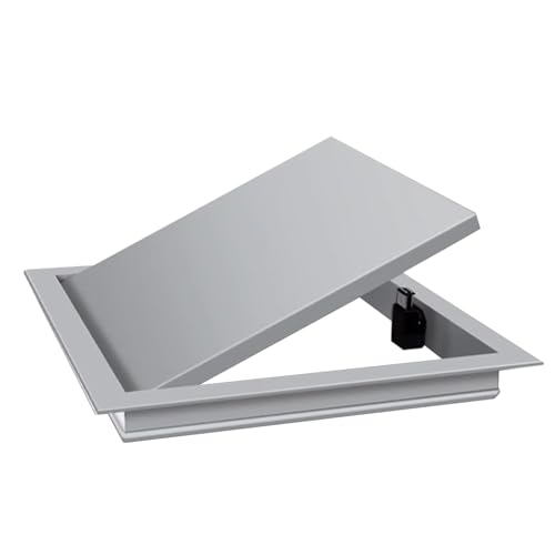 HAIXHX Metall Revisionstür für Trockenbau, Magnetische zugangsklappe 100x100 150x150, Anpassbare Wandlochabdeckung für Elektroinstallationen inkl. Schrauben, Click to Open(Light Gray,500x500mm) von HAIXHX