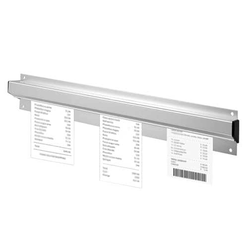 Kitchen Ticket Holder Rail 36 Inch, Aluminum Order Display Track for Catering Restaurant Hotel Cafes, 1 2 3 4 PCS Self Adhesive Receipt Holders Strip with Screw(1pack) von HAIXHX