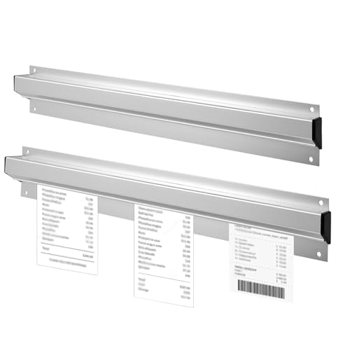 Kitchen Ticket Holder Rail 36 Inch, Aluminum Order Display Track for Catering Restaurant Hotel Cafes, 1 2 3 4 PCS Self Adhesive Receipt Holders Strip with Screw(2pack) von HAIXHX