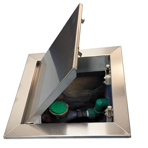 Magnetische Zugangsklappe Für Sanitärinstallationen, Eingebaute Metall-Zugangsklappe Für Küche Und Badezimmer, Anpassbare Inspektionsklappen Für Hydrantenanschluss/Klimaanlage/Zählerkasten(550x550mm) von HAIXHX