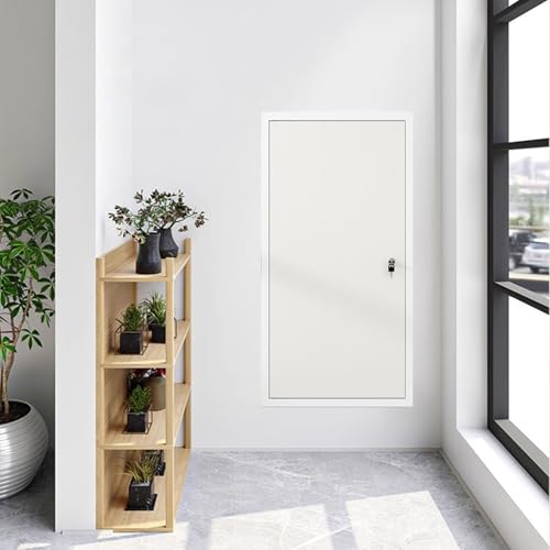 Wetterbeständige Inspektionstür Für Den Außen-/Innenbereich, Aluminium Appefür Die Wartung Von HLK-Anlagen/Kabelmanagement, Abschließbare Zugangsklappe(Whiie2,70x90cm/28x36in) von HAIXHX