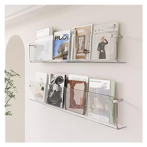 Zeitungsständer Wand-Magazinständer 2er-Pack, Acryl Broschürenständer Bücherregal Zeitschriftenständer für Ausstellungen, Büro und jede Organisation, die Informationen anzeigen möchte ( Size : 110x16x von HAIXHX