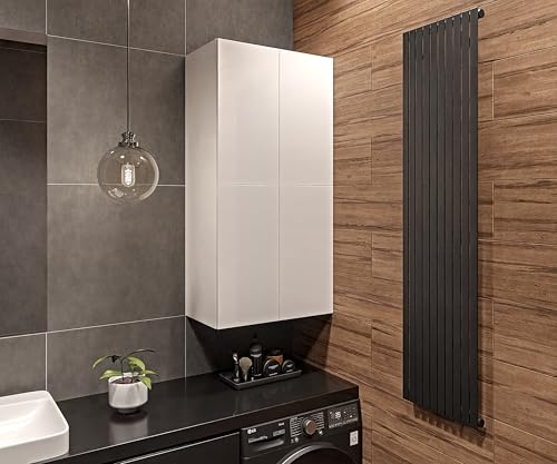 HAJDUK FURNITURE Badschrank Weiß B: 60 cm H: 120 cm T: 34 cm Badezimmerschrank Hängend Front Hochglanz Korpus Matt Hängeschrank Badezimmer Toilettenregal Badezimmermöbel von HAJDUK FURNITURE
