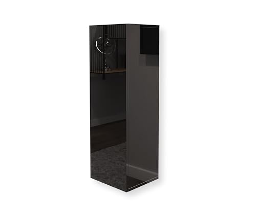 HAJDUK FURNITURE Seitenschrank Hängend 35x105x32 (B x H x T) cm Schwarz Hochglanz Wohnzimmer, Flur, Gaderobe, Wohnzimmerschrank Allzweckschrank Mehrzweckschrank Schrank Aufbewahrungsschrank von HAJDUK FURNITURE