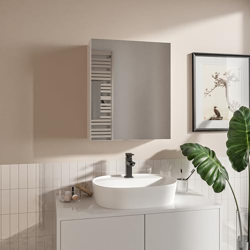HAJDUK FURNITURE Spiegelschrank Bad Weiß- 50x60 cm - Soft-Close-Funktion - Hängeschrank Badezimmer - Badezimmerschrank Hängend - Wandschrank mit 3 Regale HAJDUK FURNITURE Spiegelschrank Bad Weiß- 50x60 cm - Soft-Close-Funktion - Hängeschrank Badezimmer - Badezimmerschrank Hängend - Wandschrank mit 3 Regale von HAJDUK FURNITURE