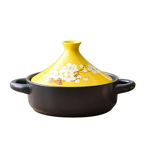 HAJHI Tajine Topf Mit Doppelgriffen Mikrodruck Tagine Marokko für Offene Flamme Backofen Schmoren Meeresfrüchte Hält Feuchtigkeit Zurück HAJHI Tajine Topf Mit Doppelgriffen Mikrodruck Tagine Marokko für Offene Flamme Backofen Schmoren Meeresfrüchte Hält Feuchtigkeit Zurück von HAJHI