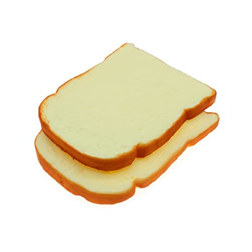 HAJXZH 2 x künstliche Brot Fake Toast Scheiben Simulation Lebensmittel Modell HAJXZH 2 x künstliche Brot Fake Toast Scheiben Simulation Lebensmittel Modell von HAJXZH
