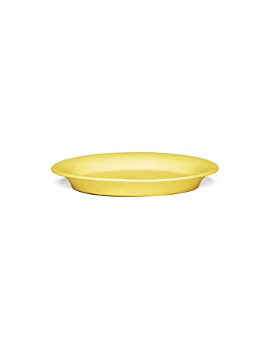 Kähler, Designer Ovaler Teller aus Steingut in Gelb, 18x13 cm von HAK Kähler