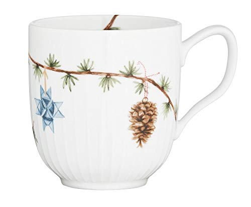 Kähler Becher 33 cl Hammershøi Christmas Handarbeit für Tee und Kaffee, weiss von HAK Kähler