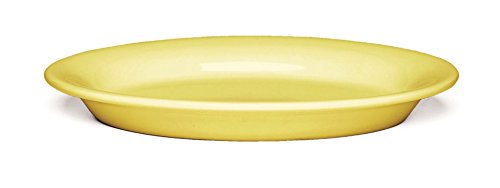 Kähler, Designer Ovaler Teller aus Steingut in Gelb, 22x16 cm von HAK Kähler