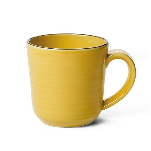 Kähler Design Colore Becher mit Henkel aus Keramik in Handarbeit hergestellt, in der Farbe: Saffron yellow, Fassungsvermögen: 33 cl, 690605 von HAK Kähler