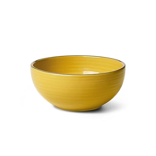 Kähler Design Colore Schale aus Keramik in Handarbeit hergestellt, in der Farbe: Saffron yellow, Durchmesser: 15 cm, 690604 von HAK Kähler