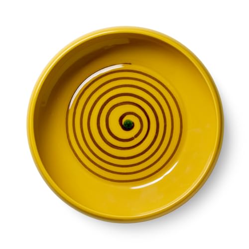 Kähler Design Colore Servierplatte aus Keramik in Handarbeit hergestellt, in der Farbe: saffron yellow, Durchmesser: 34 cm, 690603 von HAK Kähler