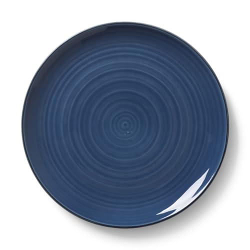 Kähler Design Colore Teller flach aus Keramik in Handarbeit hergestellt, in der Farbe: Berry blue, Durchmesser: 27 cm, 690632 von HAK Kähler
